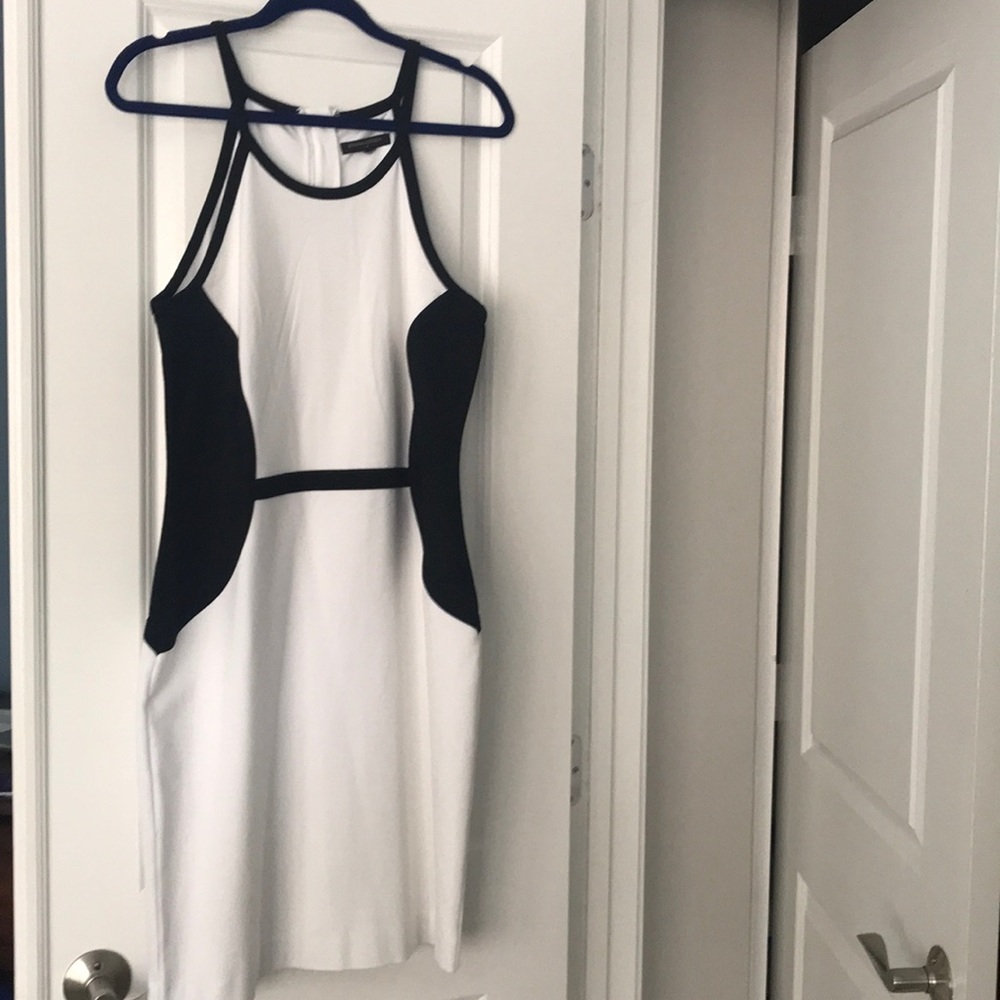 New never worn beautiful black and white dress